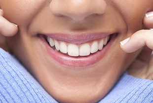 Closeup of beautiful smile