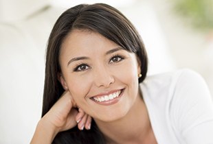 Woman with bright white smile