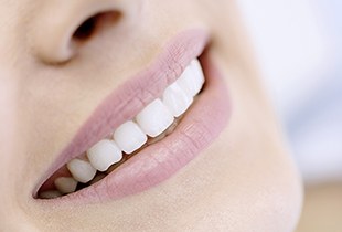 Closeup of healthy teeth and gums