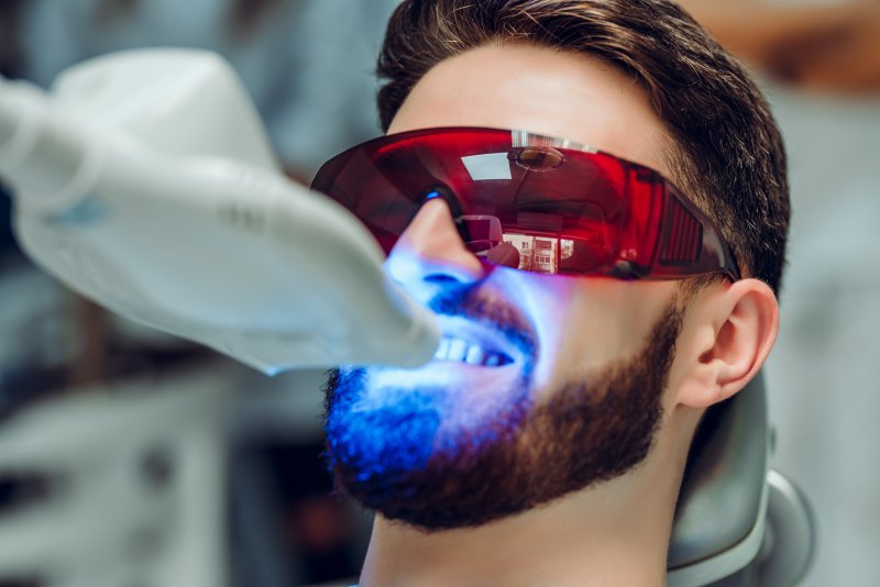 A man receiving cosmetic dentistry