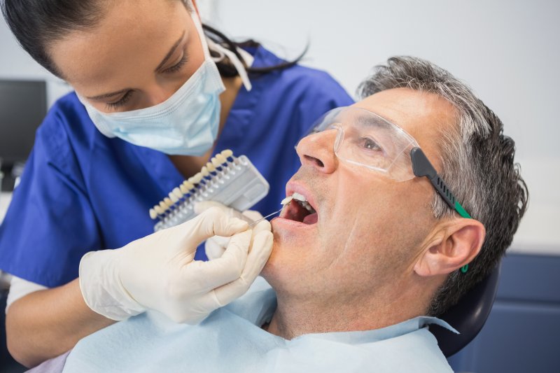 A man getting cosmetic dentistry